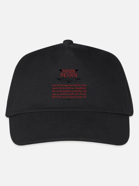 Mein Mann - Geschenk - Kinder Basecap - Schwarz