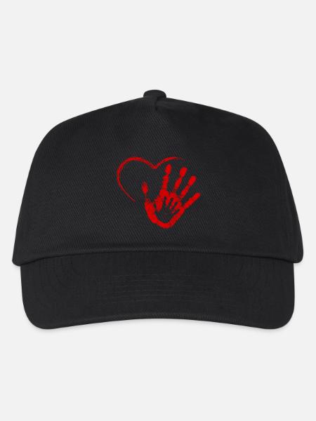Hand aufs Herz - Kinder Basecap - Schwarz