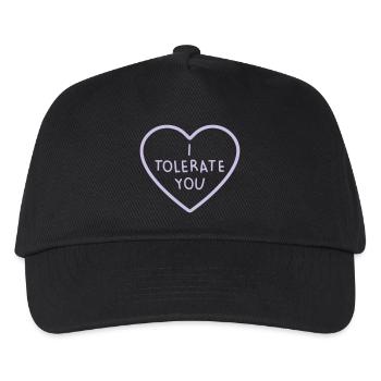 Ich toleriere Dich... coole Sprüche - Kinder Basecap - Schwarz - Vorne