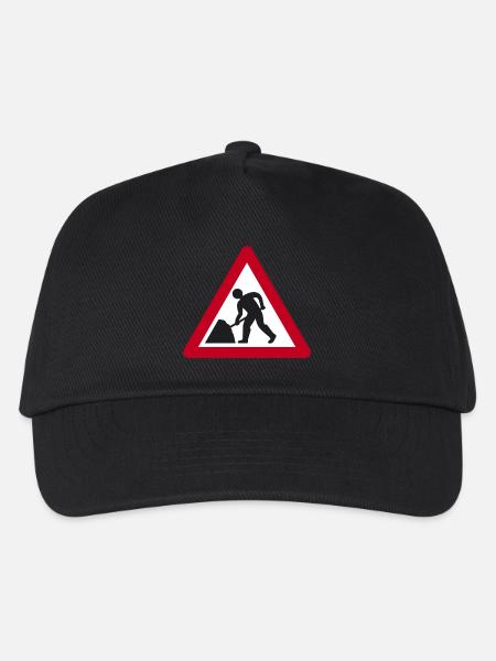 men at work - Kinder Basecap - Schwarz