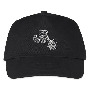 Chopper / moto bobber 01_weiß - Casquette de baseball Enfant - noir - Devant