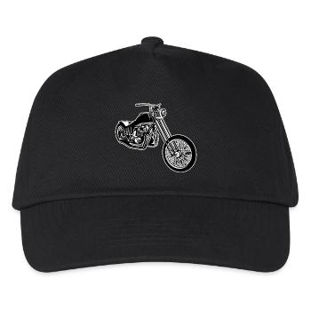 Chopper / moto bobber 01_schwarz blanc - Casquette de baseball Enfant - noir - Devant