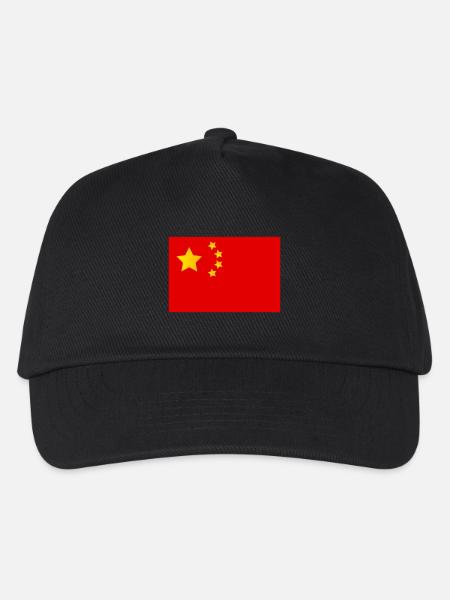 China-Flagge - Kinder Basecap - Schwarz