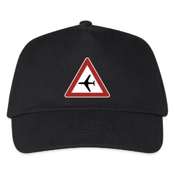 airplane airplane plane hot air balloon air ba - Kids’ Baseball Cap - black - Front