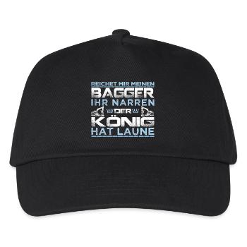 MASCHINENFÜHRER KÖNIG / BAGGER - Kinder Basecap - Schwarz - Vorne
