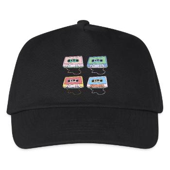 Cassette Compact Cassette Magnétique Bande rétro - Casquette de baseball Enfant - noir - Devant