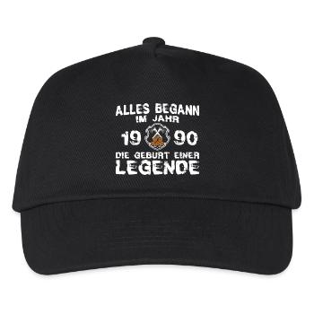Holz Legende 1990 - Kinder Basecap - Schwarz - Vorne