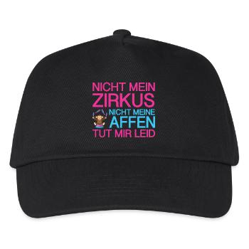 Nicht mein Zirkus: nicht meine Affen - sorry - Kinder Basecap - Schwarz - Vorne