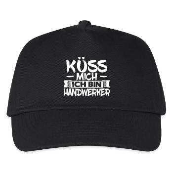 Küss mich ich bin Handwerker - Kinder Basecap - Schwarz - Vorne
