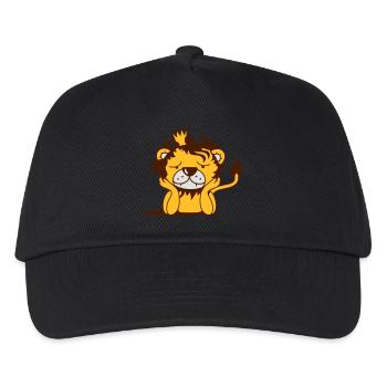 lion with crown - Kids’ Baseball Cap - black - Front