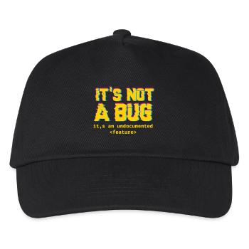 It's not a bug it's an undocumented feature - Casquette de baseball Enfant - noir - Devant