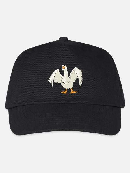 Gans Weihnachtsgans Goose Vogel Geschenk Idee - Kinder Basecap - Schwarz