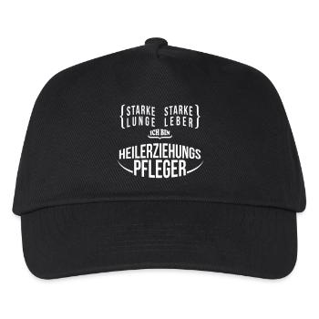 Starker Heilerziehungspfleger - Geschenk - Kinder Basecap - Schwarz - Vorne