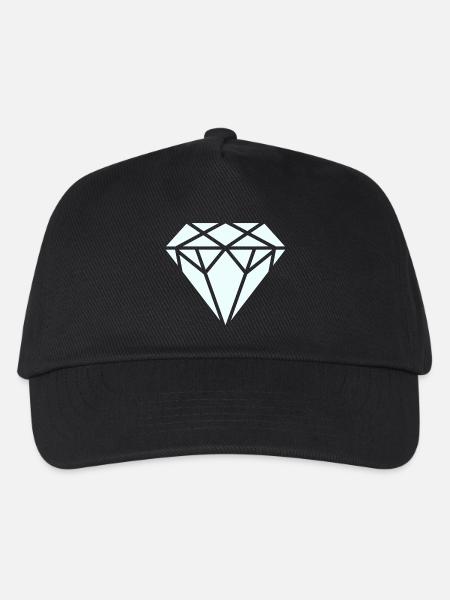 Diamant - Kinder Basecap - Schwarz