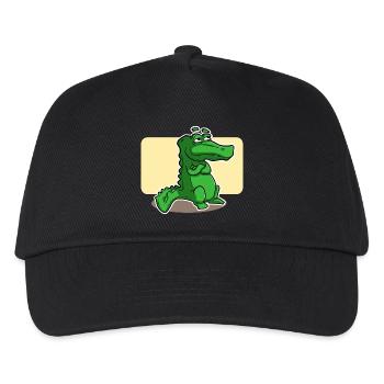 süsses Krokodil - Kinder Basecap - Schwarz - Vorne