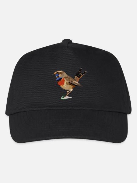 Blaukehlchen_Luscinia svecica - Kinder Basecap - Schwarz