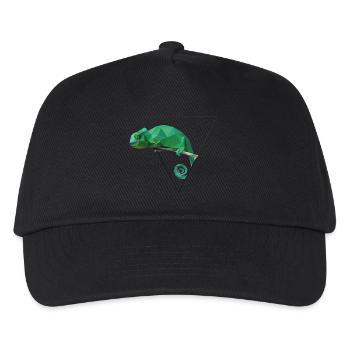 Chamäleon Chamäleons T-Shirt Geschenk Reptilien - Kinder Basecap - Schwarz - Vorne