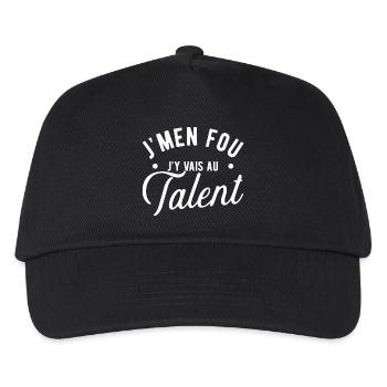 Au talent cadeau - Casquette de baseball Enfant - noir - Devant
