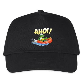 froschspeed ahoi - Kinder Basecap - Schwarz - Vorne