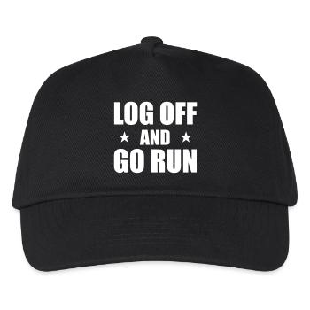 Déconnectez-vous et allez courir - Courir comme une bête - courir - Casquette de baseball Enfant - noir - Devant