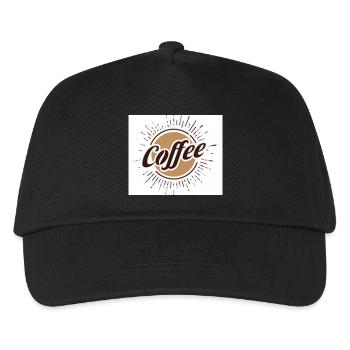 kaffee logo 1176 97 - Kinder Basecap - Schwarz - Vorne
