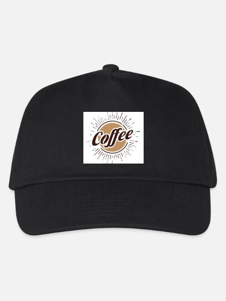 kaffee logo 1176 97 - Kinder Basecap - Schwarz