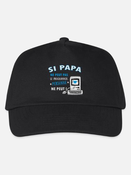 Si papa ne peut pas le programmer.. Pour les geeks - Casquette de baseball Enfant - noir