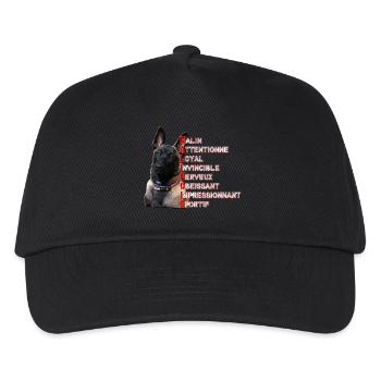 malinois - Casquette de baseball Enfant - noir - Devant