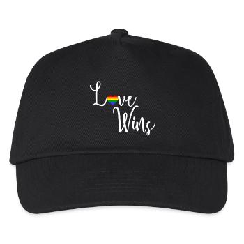 Love Wins Love Wins LGBT Gift Idea - Kids’ Baseball Cap - black - Front