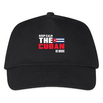 Keep Calm The Cuban is Here Kuba - Kinder Basecap - Schwarz - Vorne