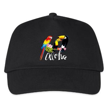 Aloha macaw toucan holiday colorful - Kids’ Baseball Cap - black - Front