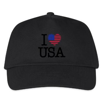 I love USA - Kids’ Baseball Cap - black - Front