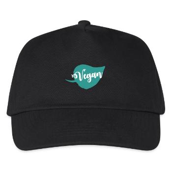 Vegan vegetarian animal welfare gift idea - Kids’ Baseball Cap - black - Front