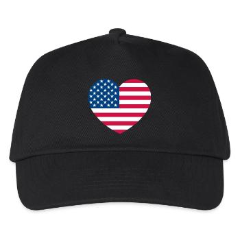 Heart USA - Kinder Basecap - Schwarz - Vorne