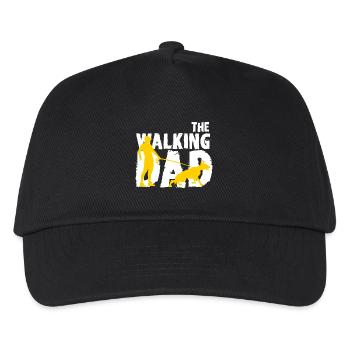 Walking dad and dog - Kids’ Baseball Cap - black - Front