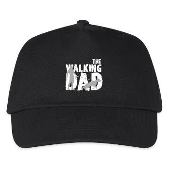 Dog and man in the shadow path - Kids’ Baseball Cap - black - Front