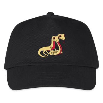 paar 2 freunde team paerchen liebe gesicht schlang - Kinder Basecap - Schwarz - Vorne