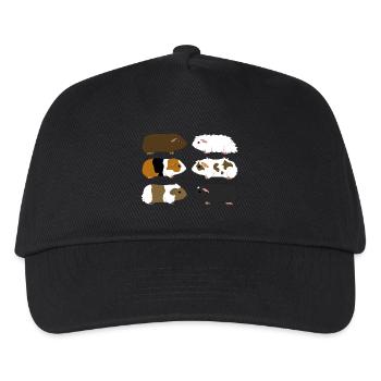 sechs Meerschweinchen - Kinder Basecap - Schwarz - Vorne