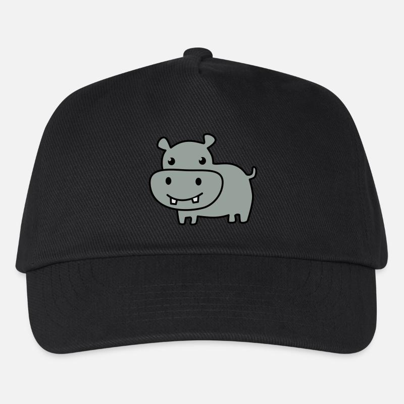 cute hippo color - Kinder Basecap - Schwarz