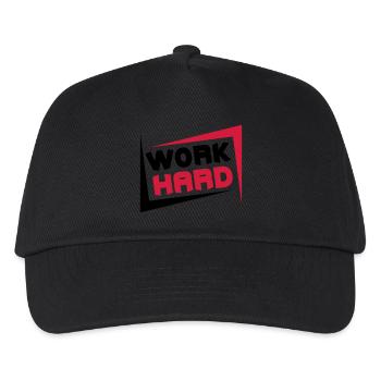 Work Hard - Casquette de baseball Enfant - noir - Devant