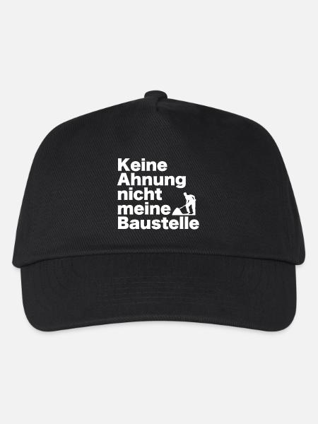 Keine Ahnung — Nicht meine Baustelle - Kinder Basecap - Schwarz