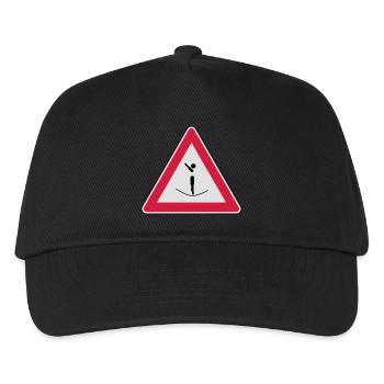 Vorsicht hier geht es hoch hinaus! - Kinder Basecap - Schwarz - Vorne
