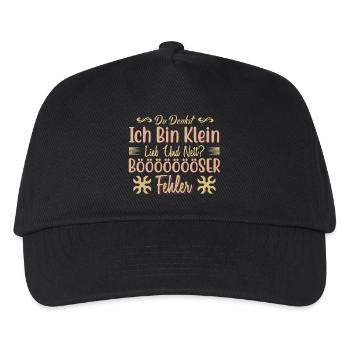 Du denkst klein niedlich boeser Fehler - Kinder Basecap - Schwarz - Vorne