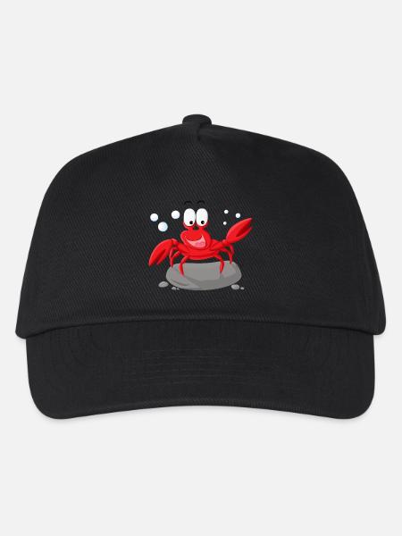 Krabbe Meer-Serie - Kinder Basecap - Schwarz