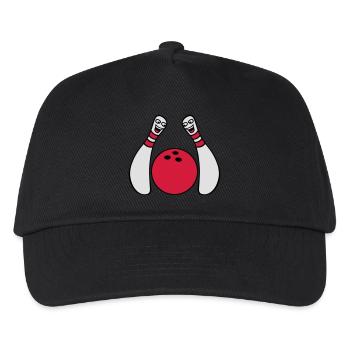 2 Cheeky Comic Bowling Pins - Casquette de baseball Enfant - noir - Devant