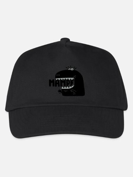 Super hungriger Mampf-T-Rex! - Kinder Basecap - Schwarz