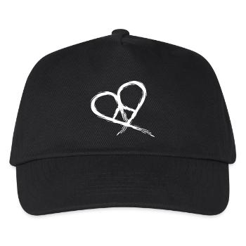 Peace Symbol Hippie Heart Peace Freedom Love - Kids’ Baseball Cap - black - Front