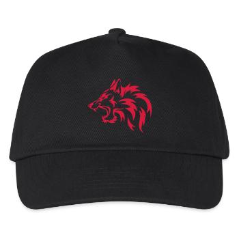 wolf head tribal 2 - Kids’ Baseball Cap - black - Front