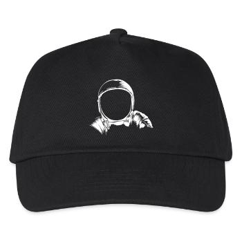 Astronauten Helm - Kinder Basecap - Schwarz - Vorne