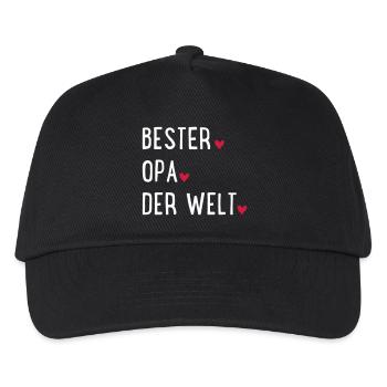 Best grandpa in the world - Kids’ Baseball Cap - black - Front